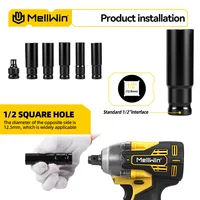 MELLWIN – ensemble de perceuses électriques sans balais 520N·m, clé à chocs électrique 3 en 1, tournevis, outil électrique pour batterie Makita 18V 4