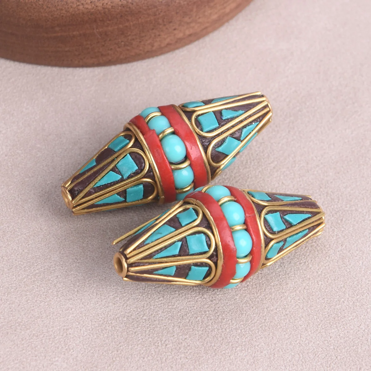 Collana Turchese Dal Nepal - Gioielli Del Commercio Equo E Solidale - Foto 3