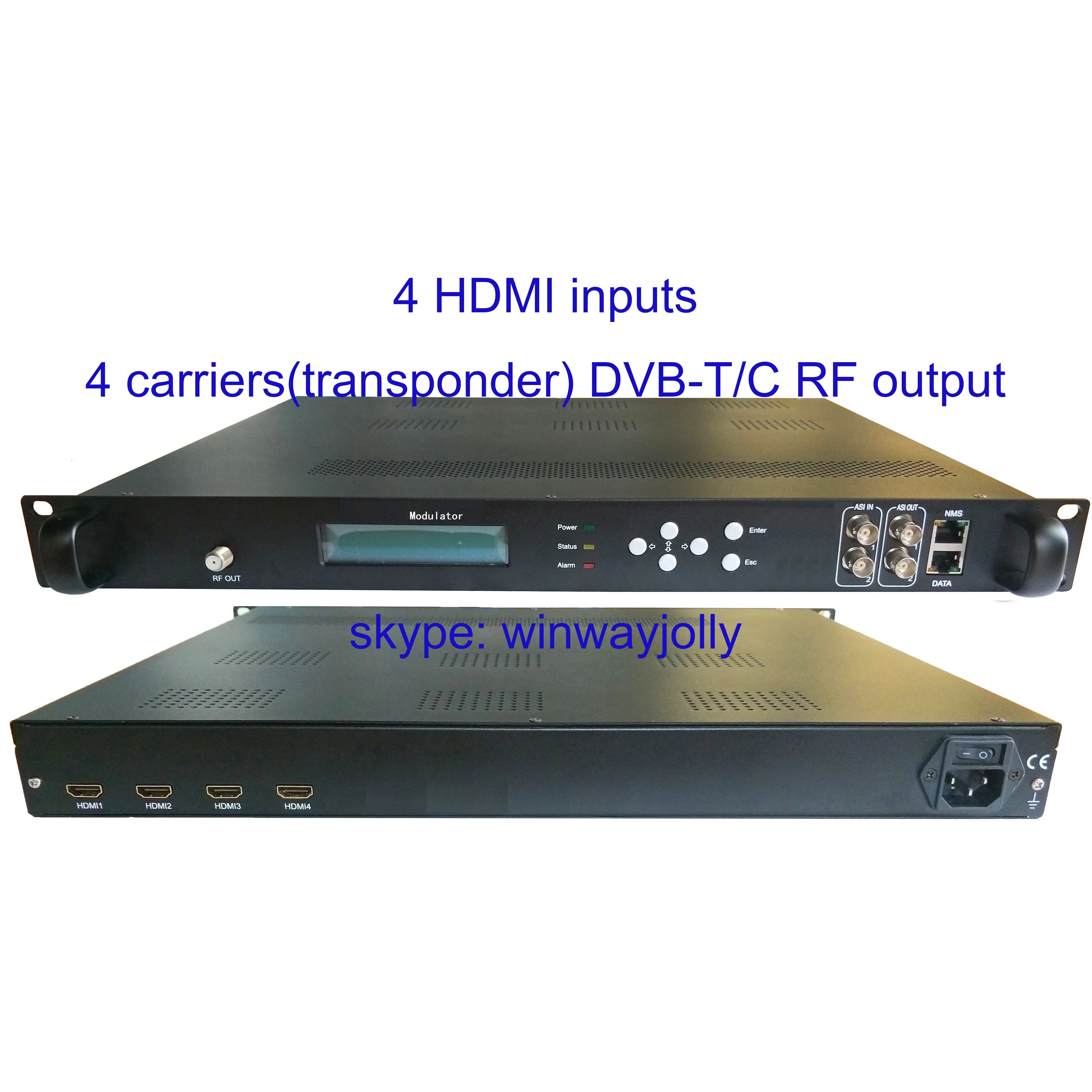 4 Vettori 1080P 4 Hdmi A Dvb-T/Dvb-C/Atsc/Isdb-T Encoder Modulatore Tv Digitale Headend Dvb-T Modulatore Rf Dwdm-4782I-4/8