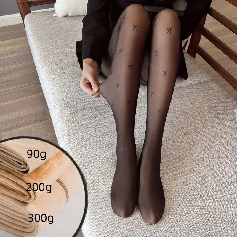 Îmbrăcăminte pentru femei Y2k Ciorapi translucizi sexy pentru femei Colanți cu efect elastic înalt de piele Colanți cu imprimeu Pantaloni șosete pentru femei_voghion.com