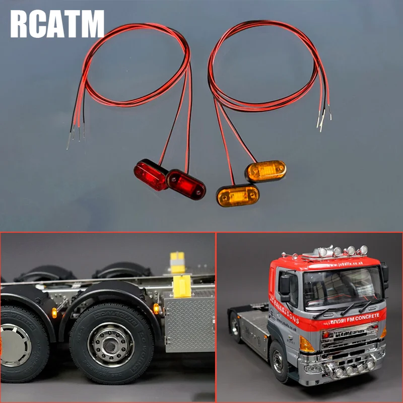 Led Tonen Breedte Waarschuwing Gevaar Positie Licht Voor 1/14 Tamiya Rc