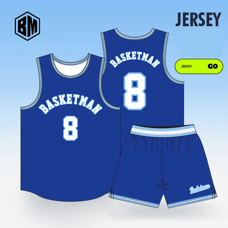 

BASKETMAN Basketball Sets For Men Customizable Name Number Logo Printed Jerseys Shorts Uniforms Quickly Dry Training Tracksuits