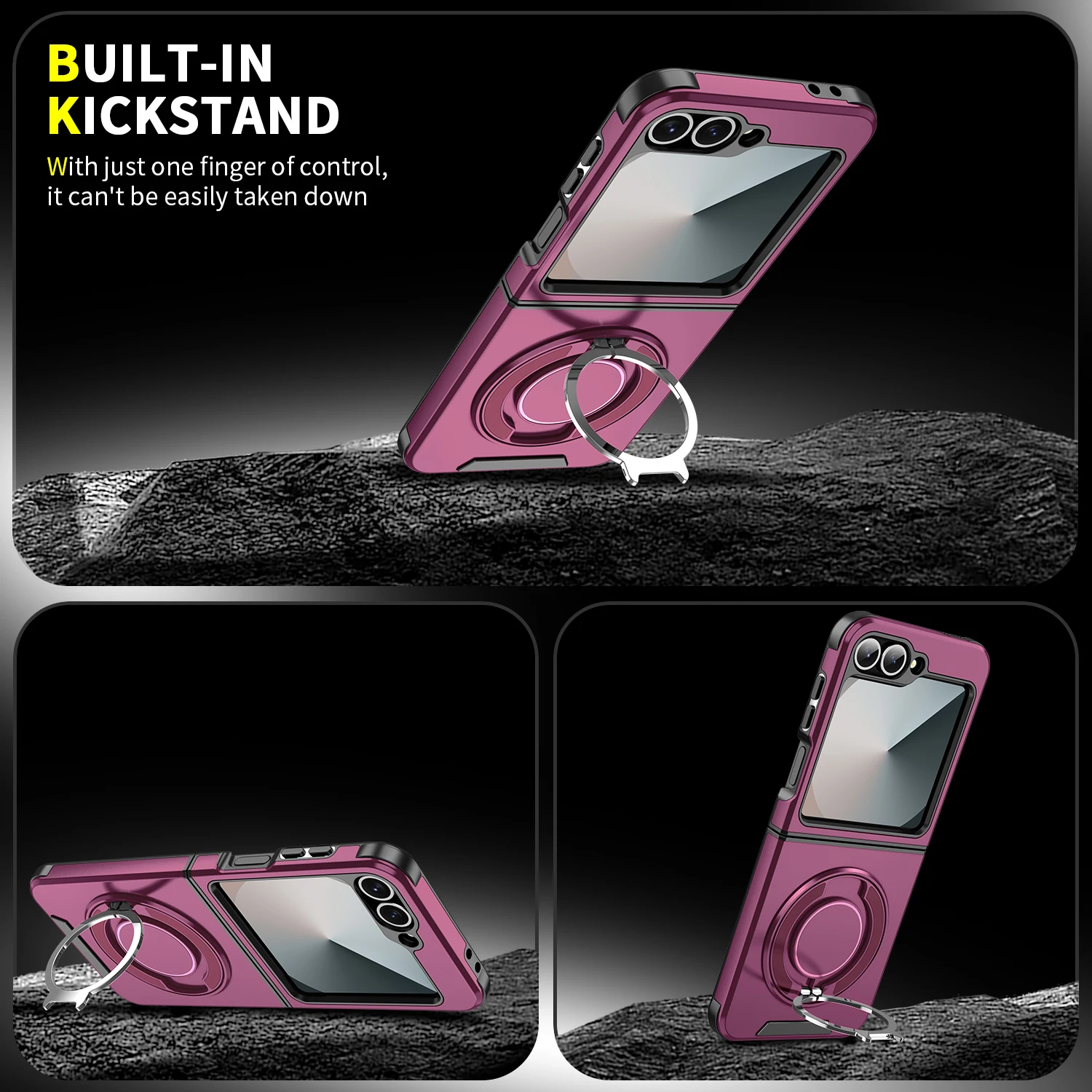 360° Rotating Magnetic Bracket Shockproof Armor Phone Case