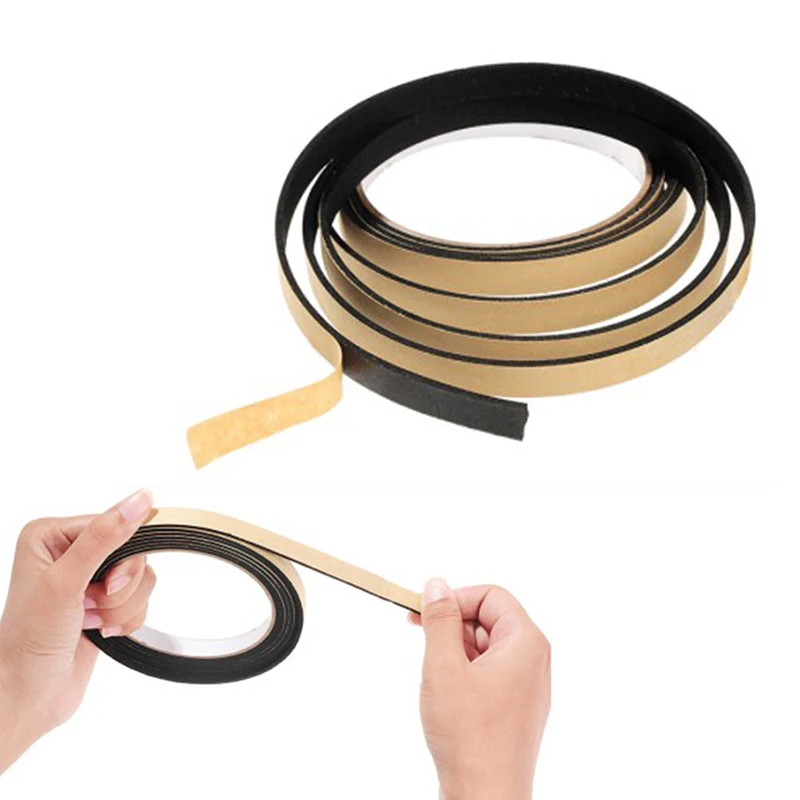 1Roll 2M Cooktop Gap Adhesive Tape Gas Stove Black For Gap Sealing Adhesive Tape Door Window Seal Waterproof Kitchen Accessories Flanges Hardware