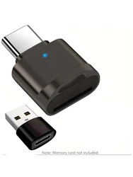 Universal USB - C to TF/SD Card Reader Adapter (Black black)