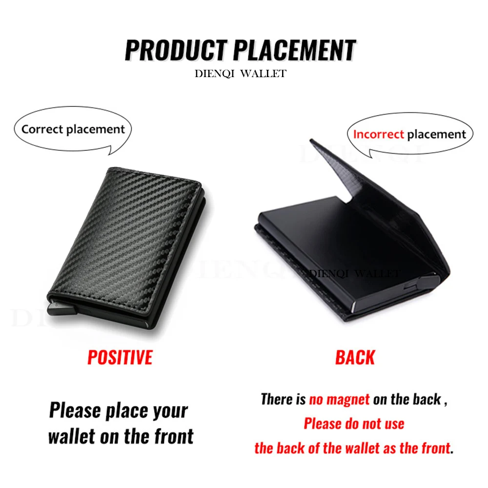 Carbon Fiber Credit Card Holder Smart Rfid Minimalist Wallet Case Money Clip for Men Women Slim Cardholder Bank Creditcard Case credit card holder carbon fiber wallet metal money clip
