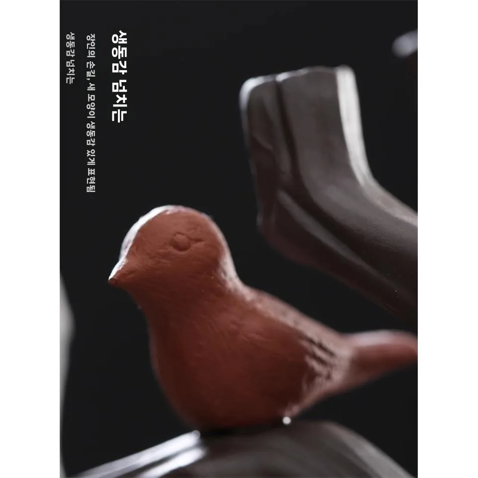 창의적인 보라색 점토 차 장식품, 찻주전자 뚜껑 홀더, 다도 용품, 고급 차를 키우는 데 도움이 되는 다도 용품