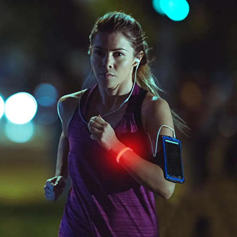 flintronic Rechargeable LED Armband, Flashing Reflective Running Lights  Safety Sport Armband, Unisex for Night Running, Jogging, Outdoor Sports