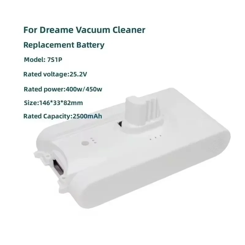 25.2V 4000mAh Rechargeable Battery Vacuum Cleaner Battery Battery Replacement for Xiaomi Mijia Vacuum Cleaner V8 V9 V9B V9P V10 XR VVN3 VVN4 Dreame Vacuum Cleaner
