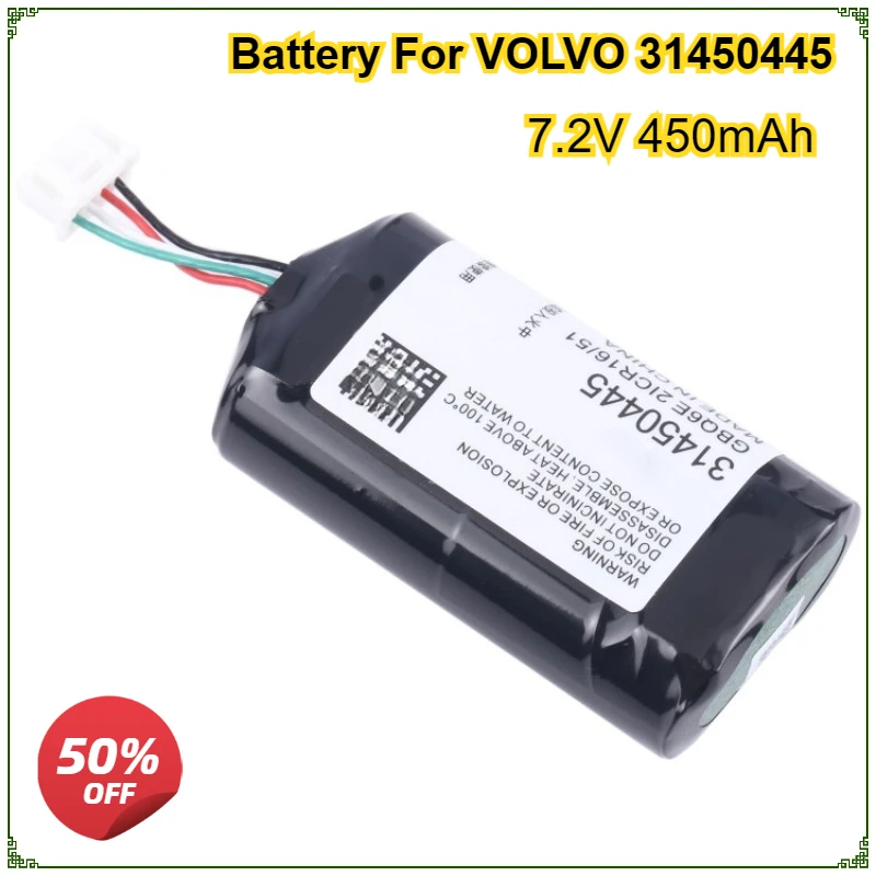 New Battery For VOLVO 31450445 GBQ6E BP15 S/N:P0839AREV.J Vehicle VCM Gateway Module Batteries 7.2V 450mAh rechargeable battery