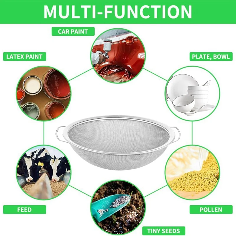 Fine Mesh Paint Strainer 60 Mesh Stainless Steel Paint Strainer Fits 5-Gallon Buckets To Filter Impurities From Durable A