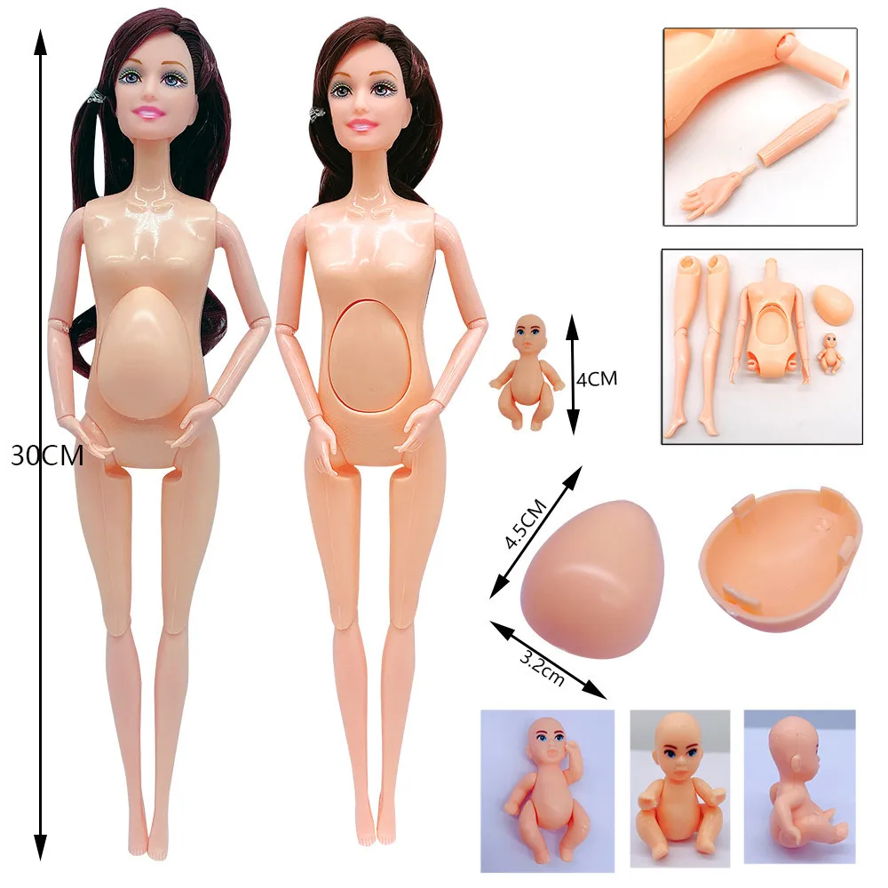 Doll Accessories Baby Dolls Pregnant Mom Father Children Family Set Christmas Birthday Present for Doll Game Toy,No Color Box 5