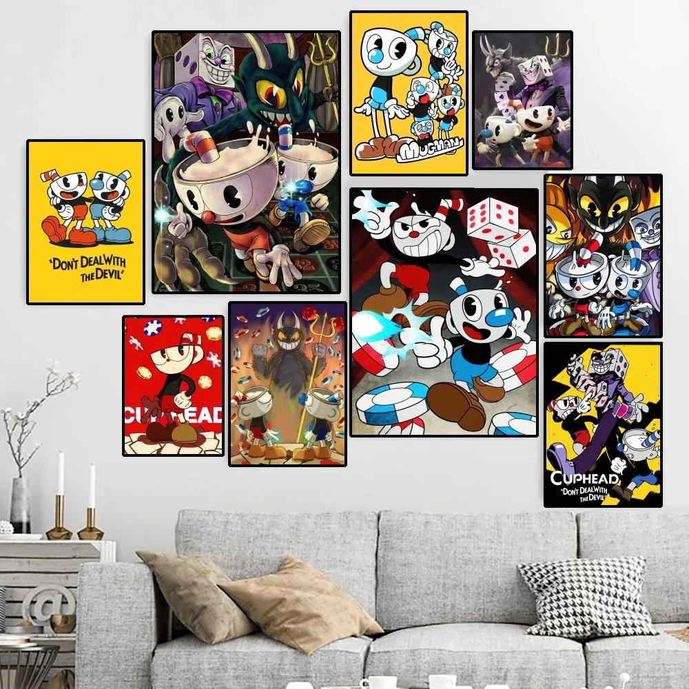 

Cute Game Cuphead Poster Canvas HD Print Personalized Wall Art Custom Painting