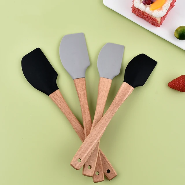 Silicone Spatula Cooking Baking Scraper Cake Cream Pastry Butter Mixing  Batter tools,One Piece Design-Heat Resistant Kitchen Small Spatula(3 pack)  