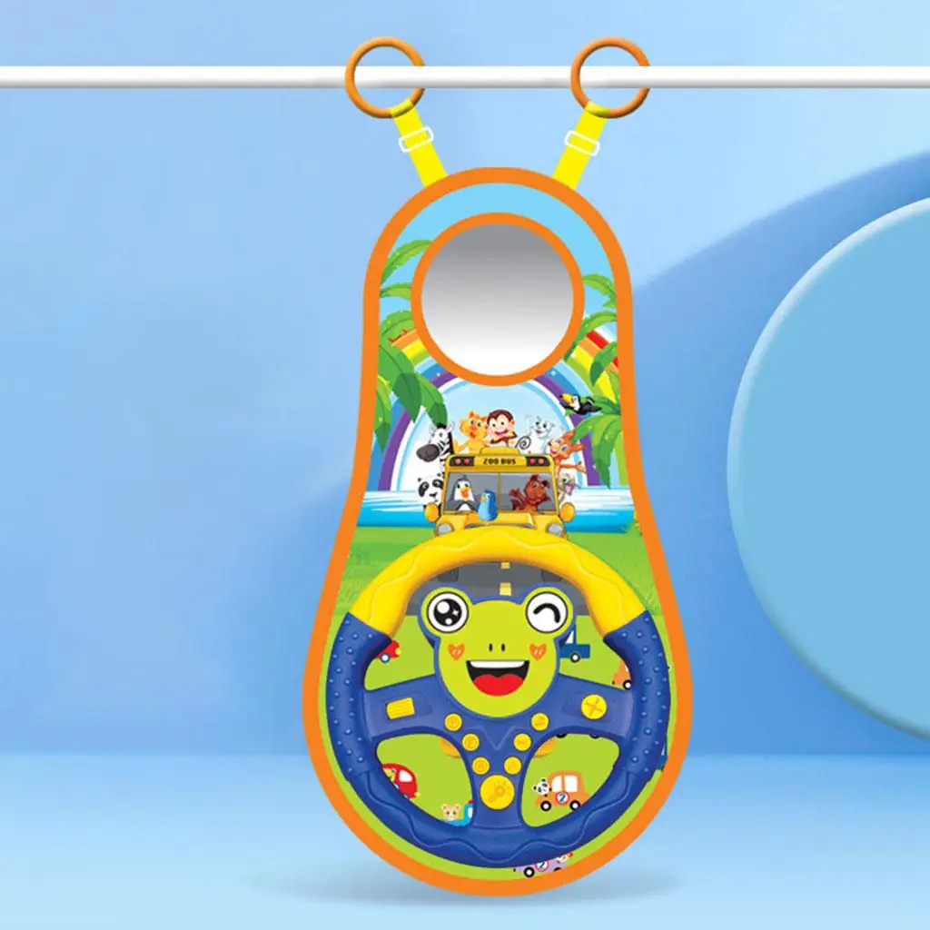 Baby Car Seat Toy Simulation Musical Steering Wheel Toy Motor Skil Toddler Steering Wheel Toy  For Infant Girl Boy Gifts 3