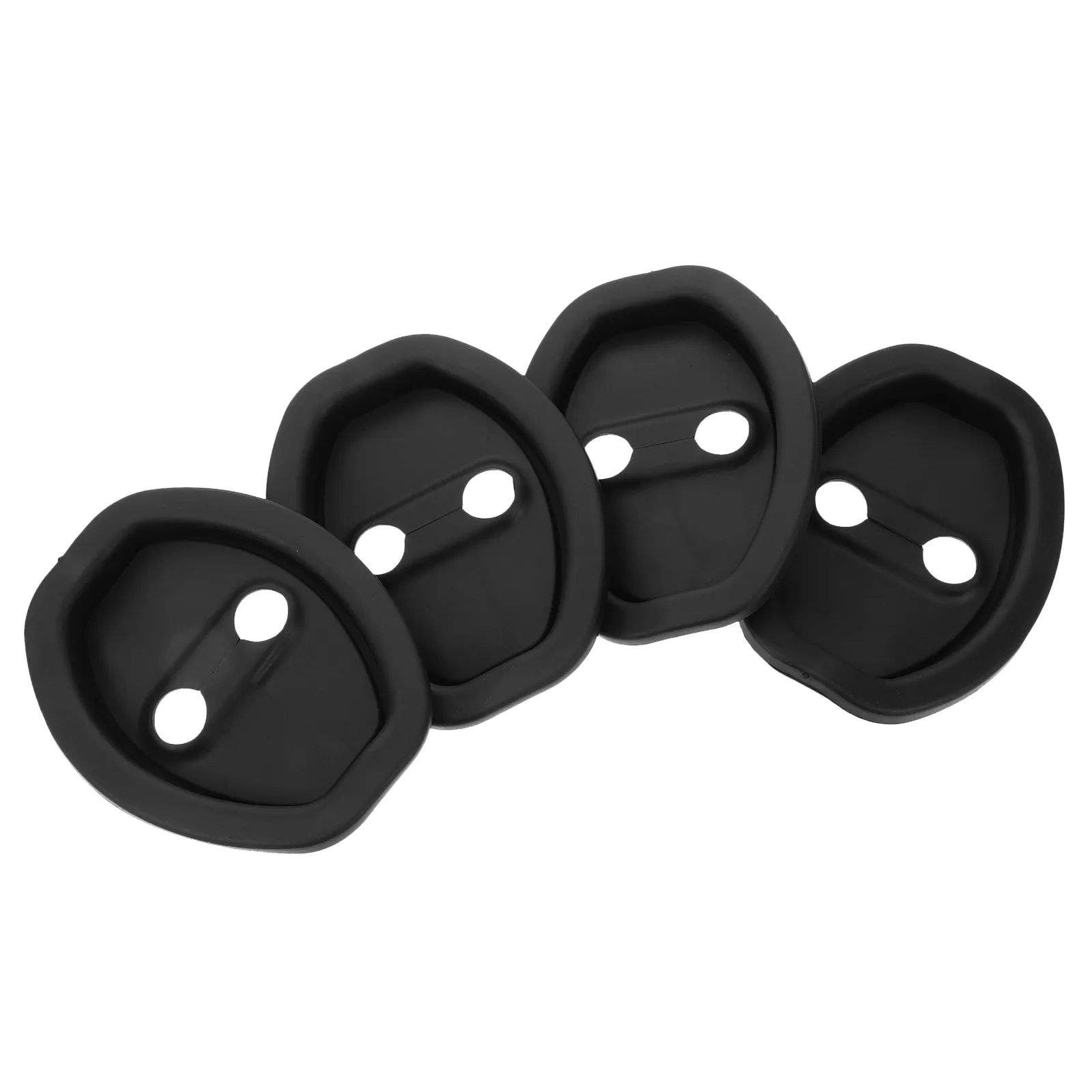 4Pcs 자동차 도어 잠금 보호 커버 실리콘 충격 흡수 자동차 도어 래치 보호기 차량 잠금 장치 용 범용 보호 패드