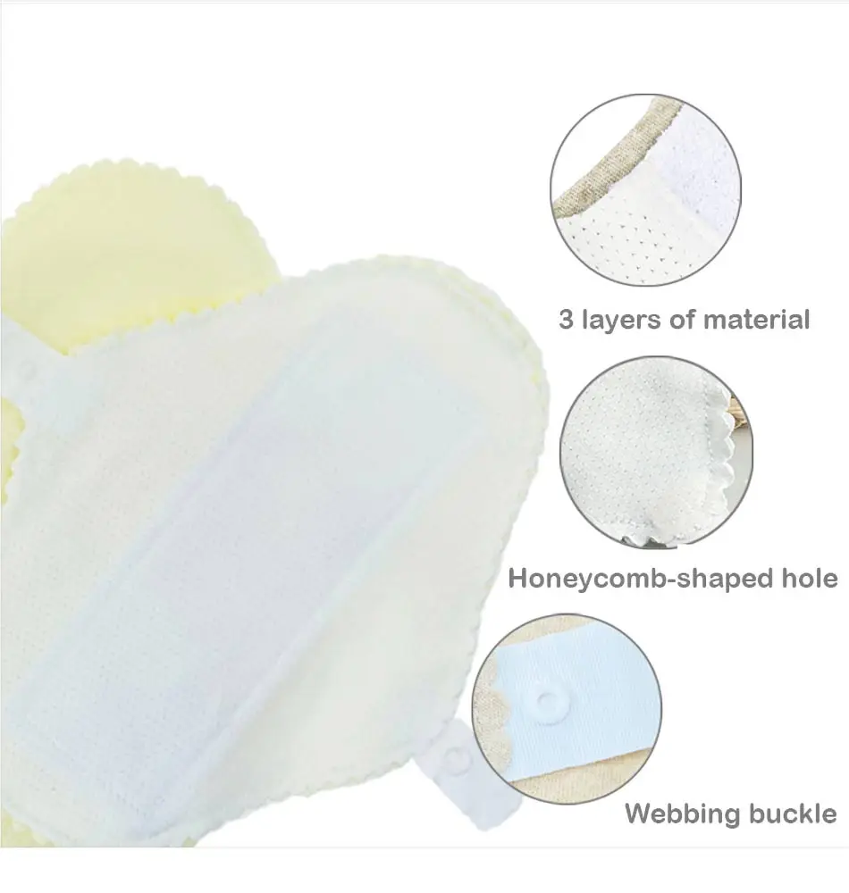 2 Pcs Thin Reusable Cotton Pads Menstrual Cloth Sanitary Soft Pads Napkin Washable Waterproof Panty Liners Feminine Hygiene