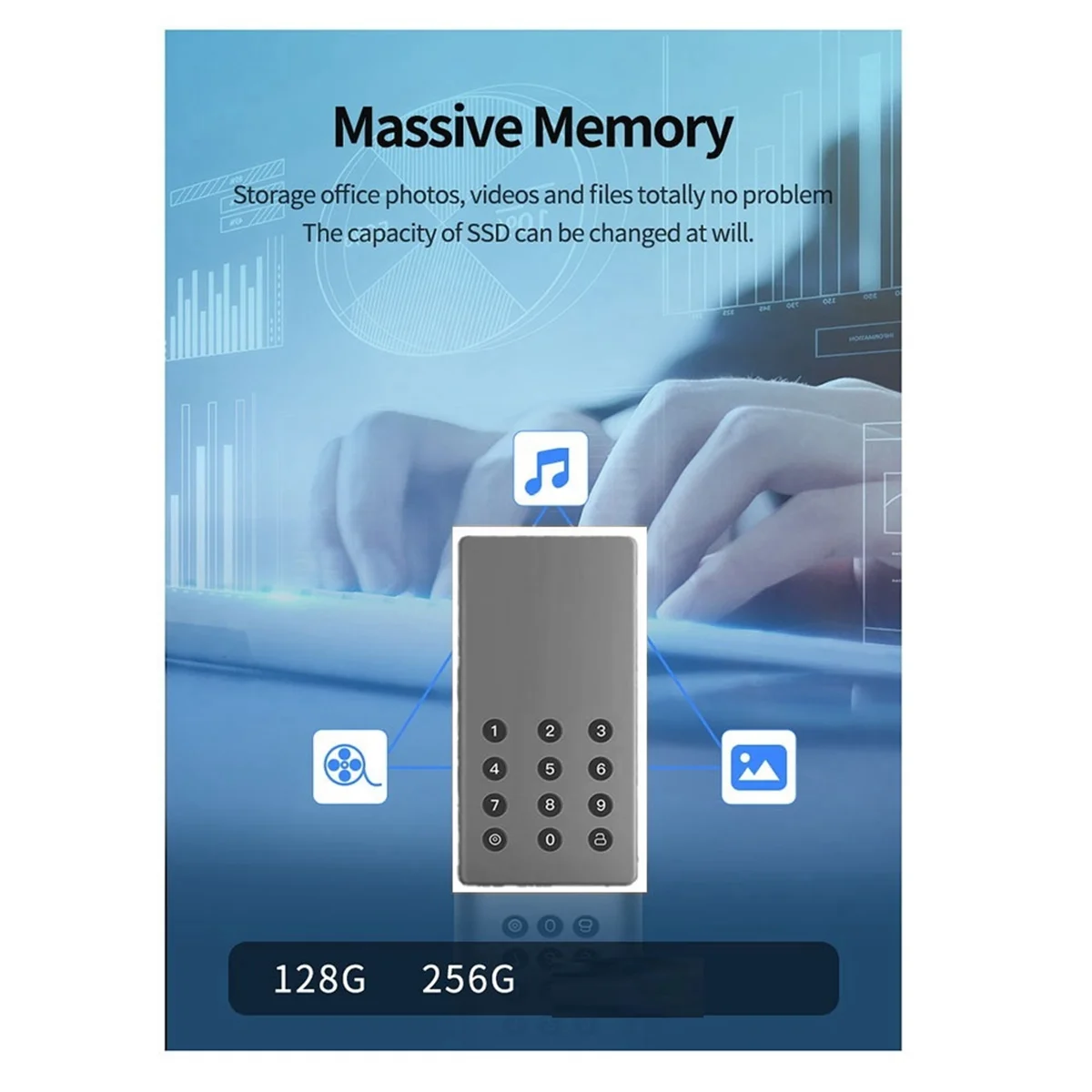 

128G Type-C цифровое шифрование M.2 SATA SSD жесткий диск