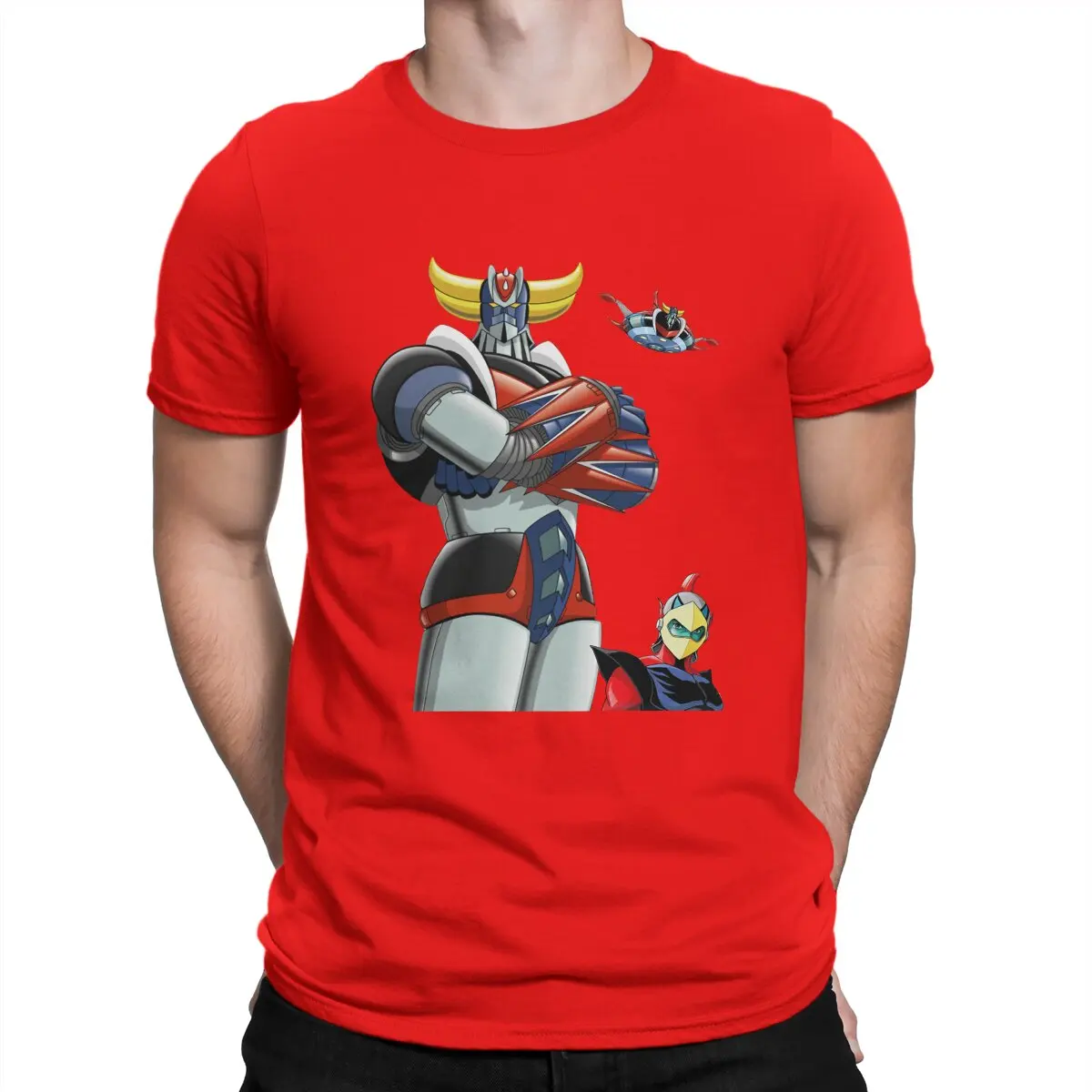 thumbnail image 1 of Camiseta Goldorak para hombre, diseño de robot OVNI Grendizer Actarus, divertida camiseta de manga corta con cuello redondo, de algodón., 1 of 7