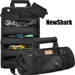 Compact Heavy - Duty Roll - Up Organizer with Detachable Pouches (Black)
