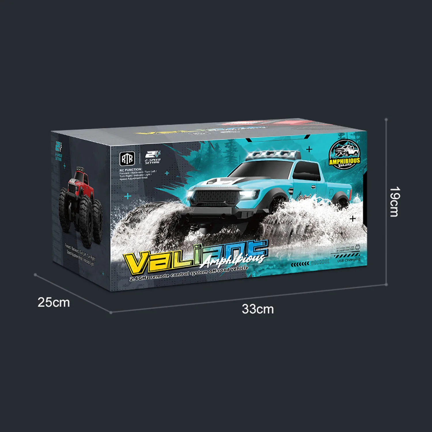 JJRC C8816 1/14 Voiture RC Amphibie 4x4 Tout-Terrain RTR