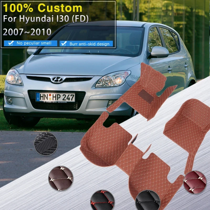 

Car Floor Mats For Hyundai i30 Elantra Touring FD 2007-2010 Anti Dirt Protective Pad Carpets Leather Mat Rugs Car Accessories