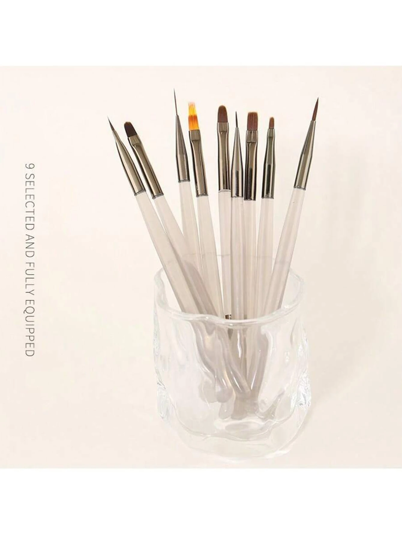 1 Set Of Nail Art Brushes For Painting Daisies, Universal Flower Drawing, Line Drawing, Blending, Gradient, Gray Bar Brush