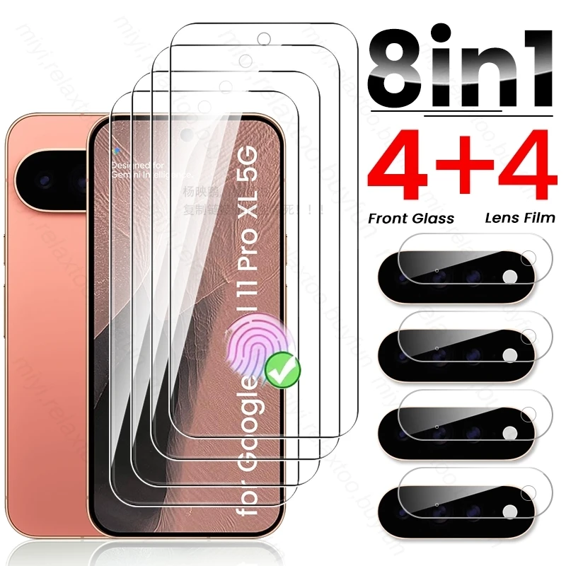 Universal 8-in-1 Tempered Glass Screen Protector and Camera Lens Shield