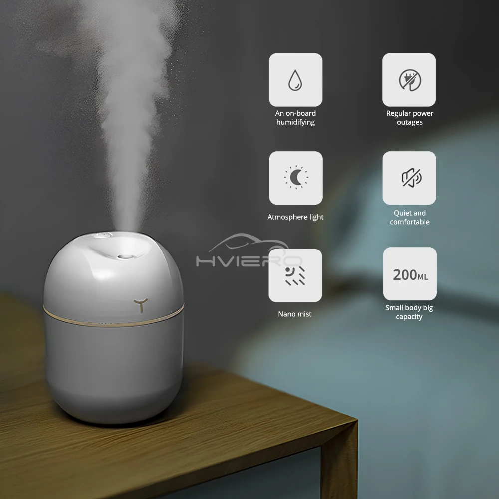 Air Humidifier Air Freshener Air Purifier Mini Ultrasonic Humidifier USB Charge Essential Oil Diffuser Car Purifier Aroma Anion Mist Maker
