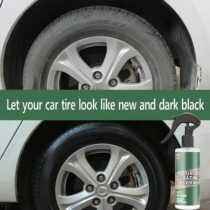 Tire And Wheel Cleaner 150ml Long Lasting Wheel Cleaning Spray Kit Tire Dressing Polishing Agent Car Detailing Rim With