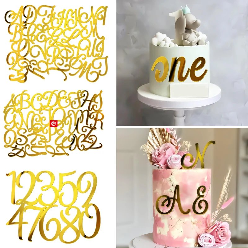 Cake Topper Personalised Name For Birthday Custom Acrylic Letters Cake  Design Center Piece Topper Baby Children's Party Decor