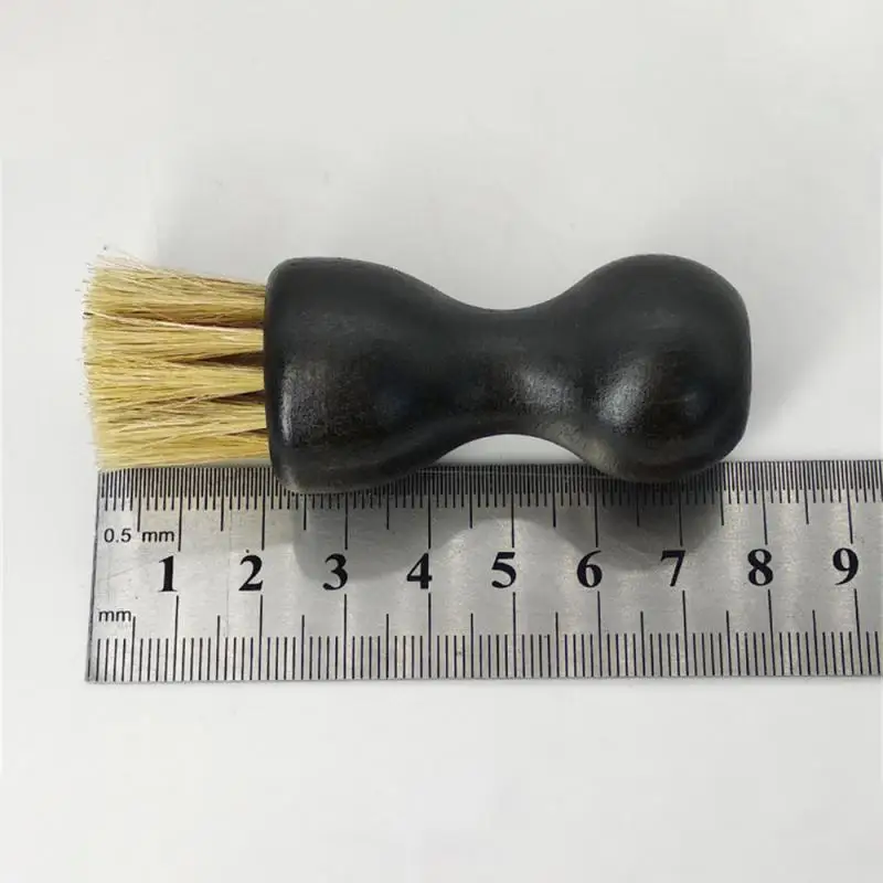 Shoe Brush Mini Shoe Brush Wood Color Comfortable Beech Handle Leather Bristle