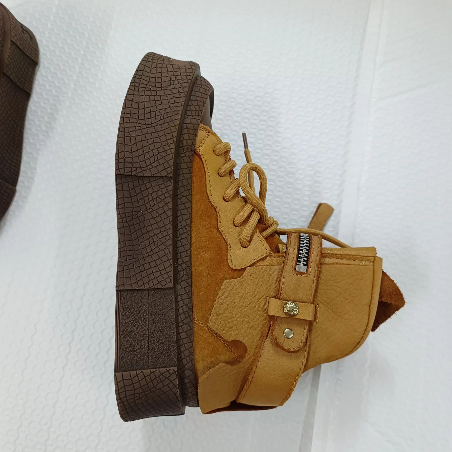 4cm Ethnic Suede Ankle Leather Boots for Women  - true deals club