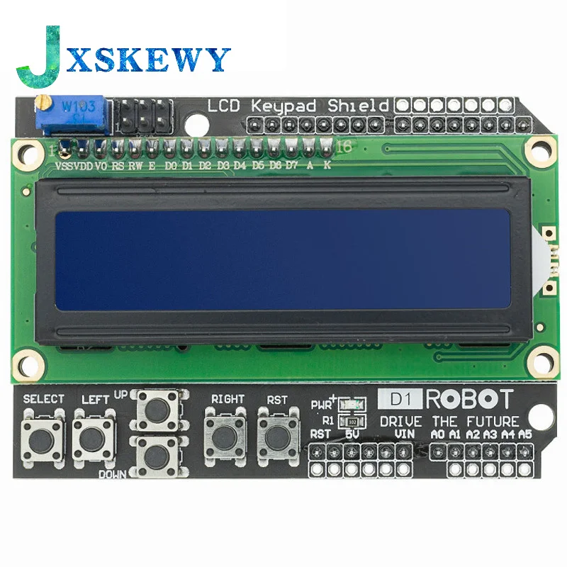 1 Pz Lcd Tastiera Scudo Lcd1602 Lcd 1602 Modulo Display Per Arduino Atmega328 Atmega2560 Raspberry Pi Schermo Blu