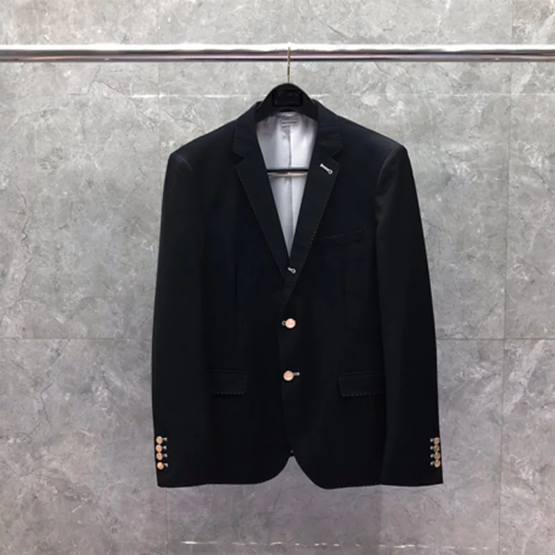 

TB THOM New Blazer Men Clothing Black Formal Suit Slim Fit Casual Jacket Single Breasted Wool Luxury brand Auturan Winter Coat