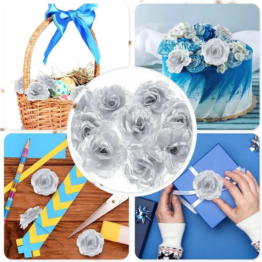 5/10 Stück künstliche Blumenköpfe Rose Hochzeit Zuhause Zimmer Festival Dekor Braut Outdoor Garten Hof DIY Halloween Tisch Geschenkbox – Detail 3