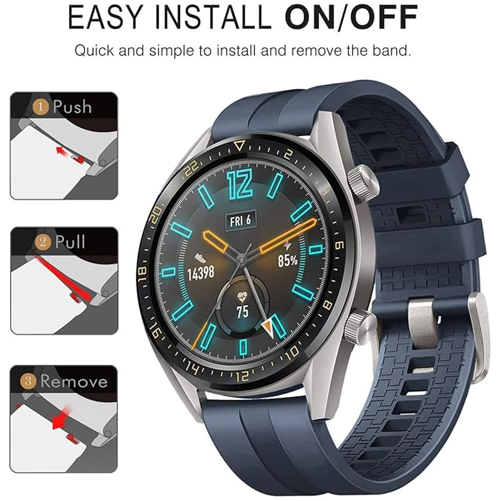 Premium Silicone Sport Band - 20mm
