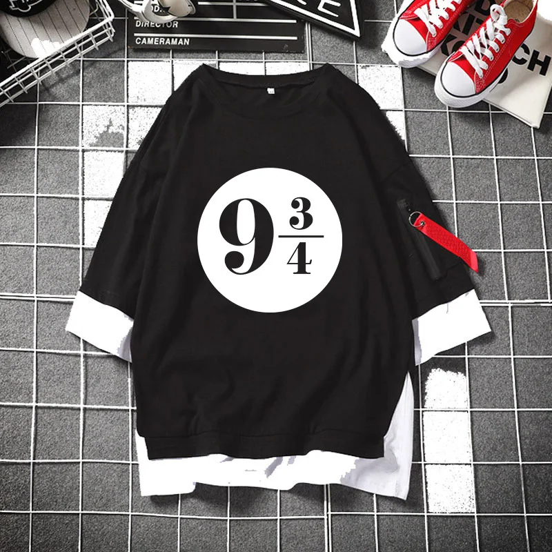 New Tops Movie&TV Harries Cartoon Trend Wild Casual Fashion Potter Short-sleeved Loose T-shirt Youth Spring Summer Clothes