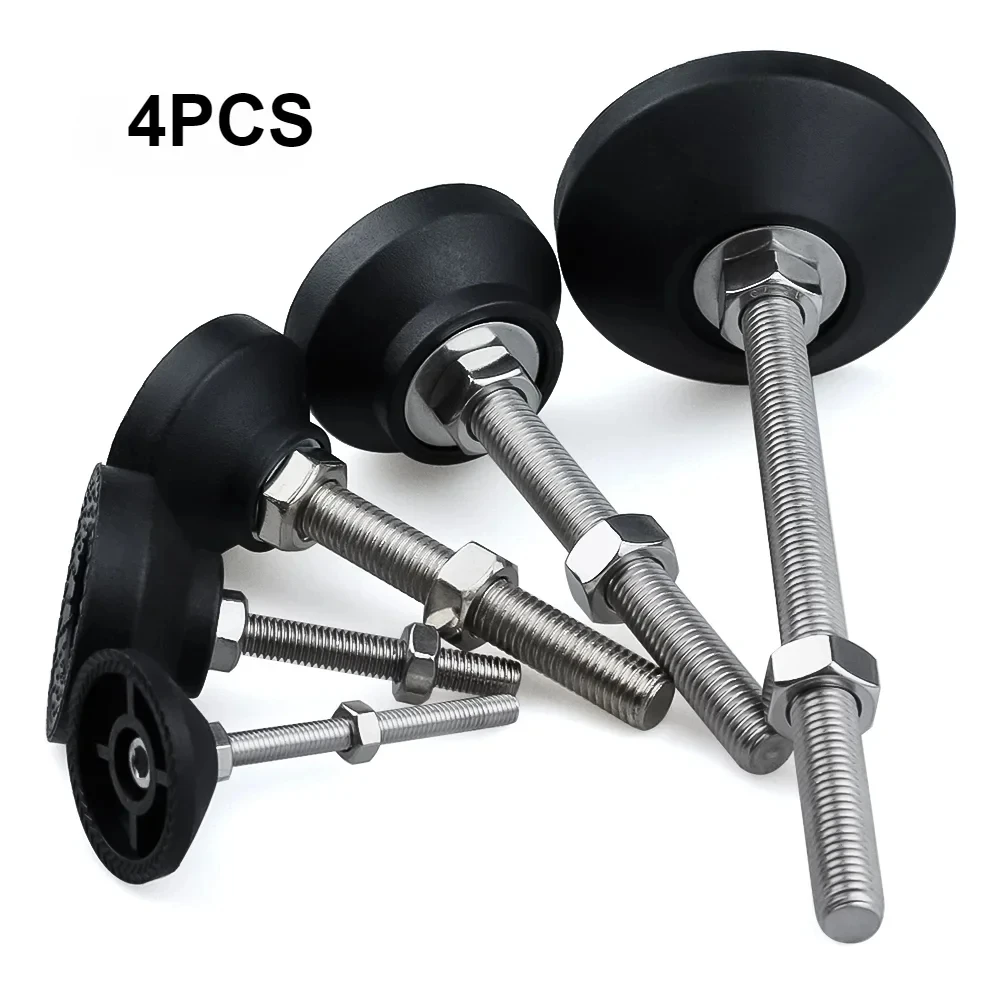 Adjustable Lathe Leg Dia 40mm Thread Type Adjustable Levelling Feet Swivel Base Articulating Legs M5/M6/M8/M10/M12 furniture feet levelers furniture feet 4PCS