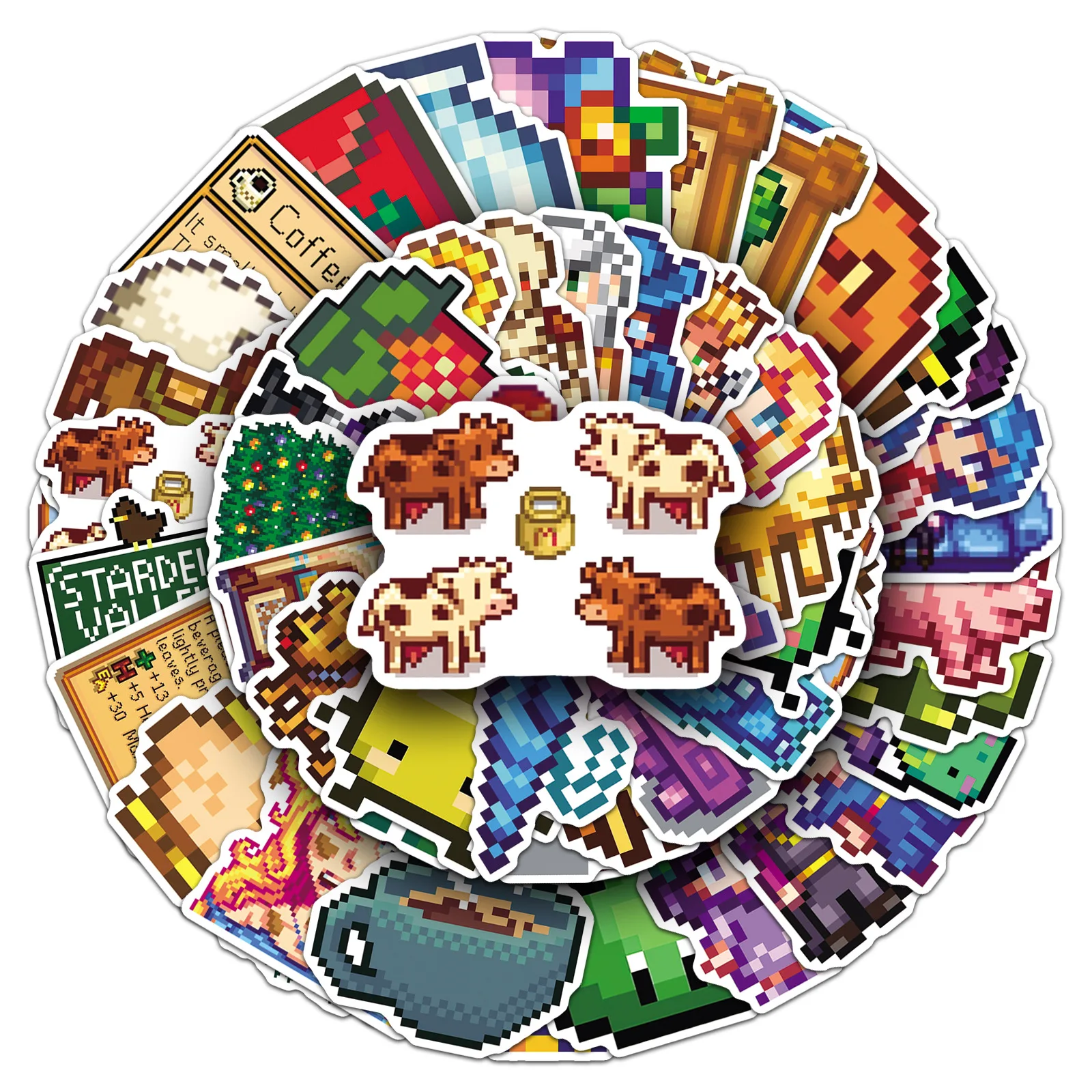 Stardew Valley Cartoon Sticker Pack - Fun Pixel Art for DIY Decoration and Accessories