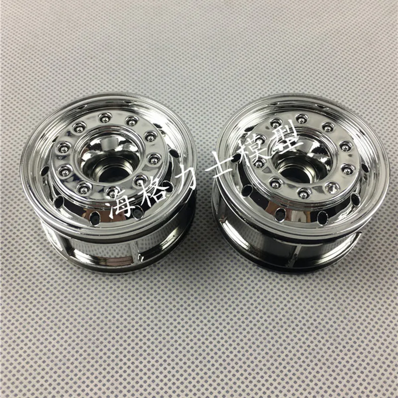 

Front Wheel Plastic Electroplated Hub Round Hole for 1/14 Tamiya RC Truck Trailer Tipper Scania 770s Benz Actros Volvo MAN LESU