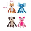 Stuffed Raw Small Dog Plush Interactive Chewing Toy Indestructible Bite Resistant Sound Puppy Squeaky Dogs Rattle For Pet Toys 3