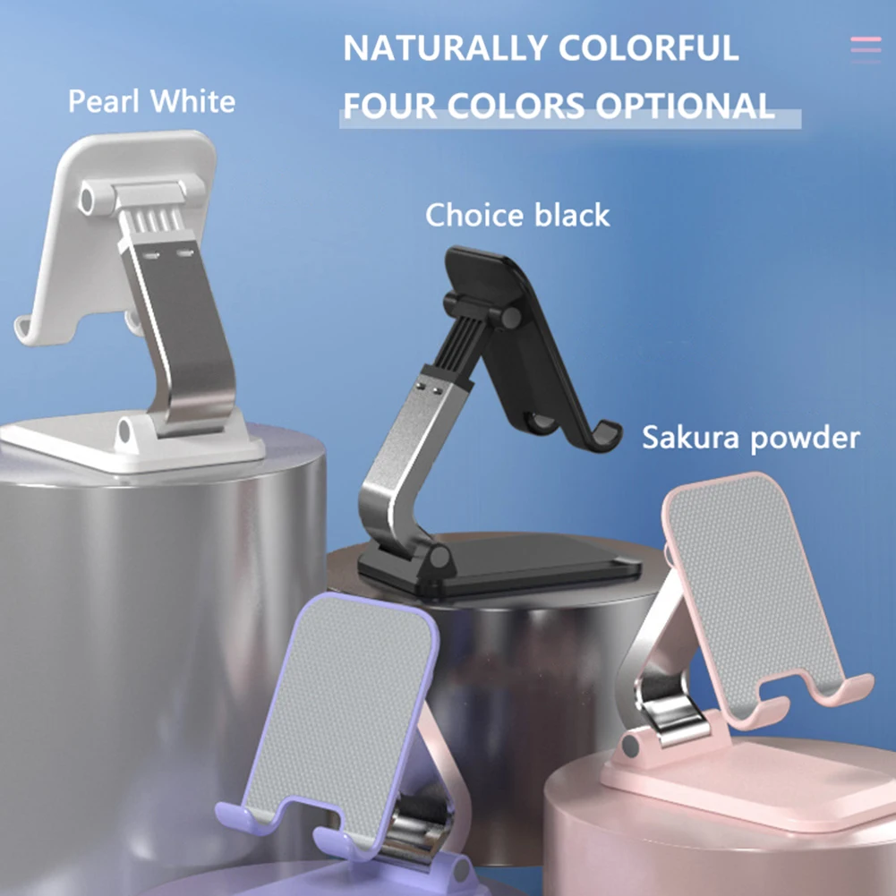 

Tablet Holder Stand Adjustables Foldable Cell Phone Holder For Travelling Use