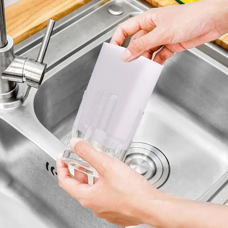 10/20Pcs Magic Sponge Wipe Universal Extra Thick Magic Cleaning Pad Forniture Per La Pulizia Double Sided Scrubber Foam Cleaner
