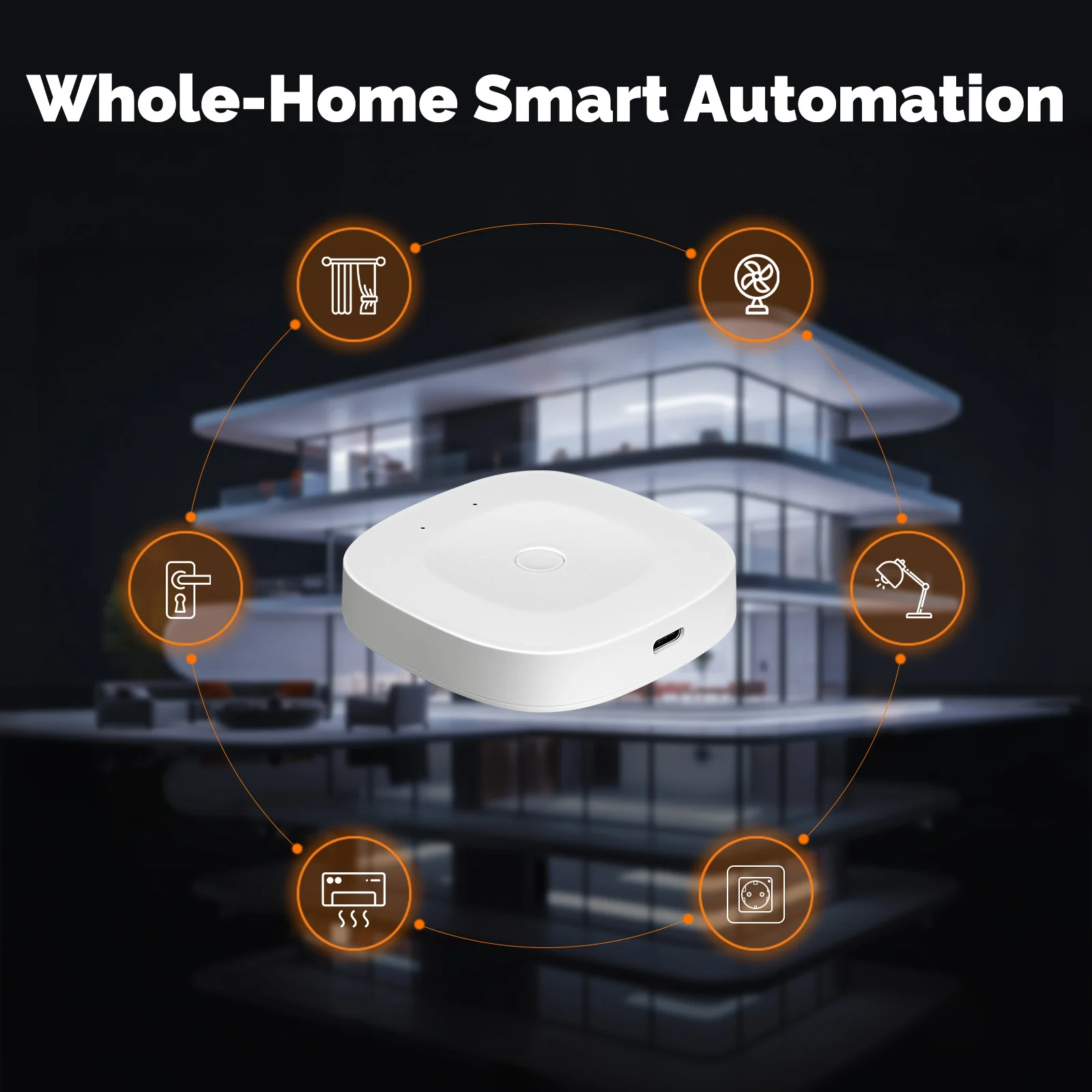 MOES Tuya ZigBee 게이트웨이 허브 타입-C 포트 전원 공급 브리지 스마트 홈 자동화 무선 네트워크 알렉사 구글 홈과 호환