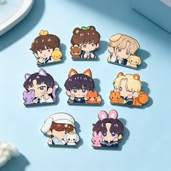 Kpop Idol Chibi Enamel Pin Set - Cute Brooches and Lapel Badges (8PCS)