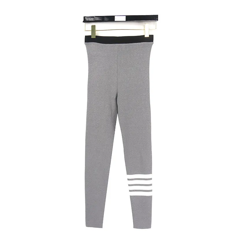 2022 Fashion Brand TB Yoga Pants Women Striped Leggings Lady Autumn Winter Stocking Girls Joggers Trousers Gray Pencil Pants