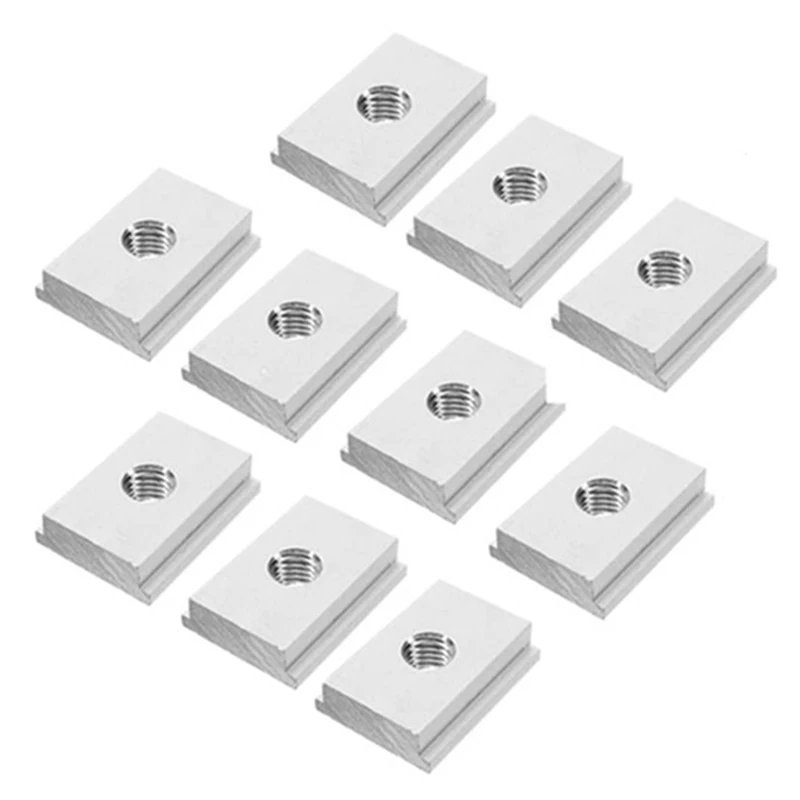 10Pcs M8 Slider Sliding Nut Aluminum Alloy T Slot Nut Woodworking Tool