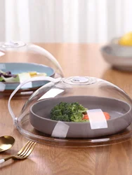 Transparent Spill - Proof Plastic Bowl Cover for Microwave and Refrigerator (Upgraded version)