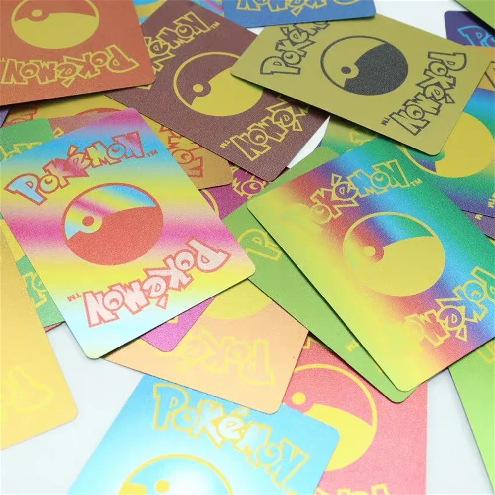 Pokemon Cards 27-110Pcs Pokemon Gold Foil Card VMAX GX English French German Spanish Charizard Pikachu Arceus